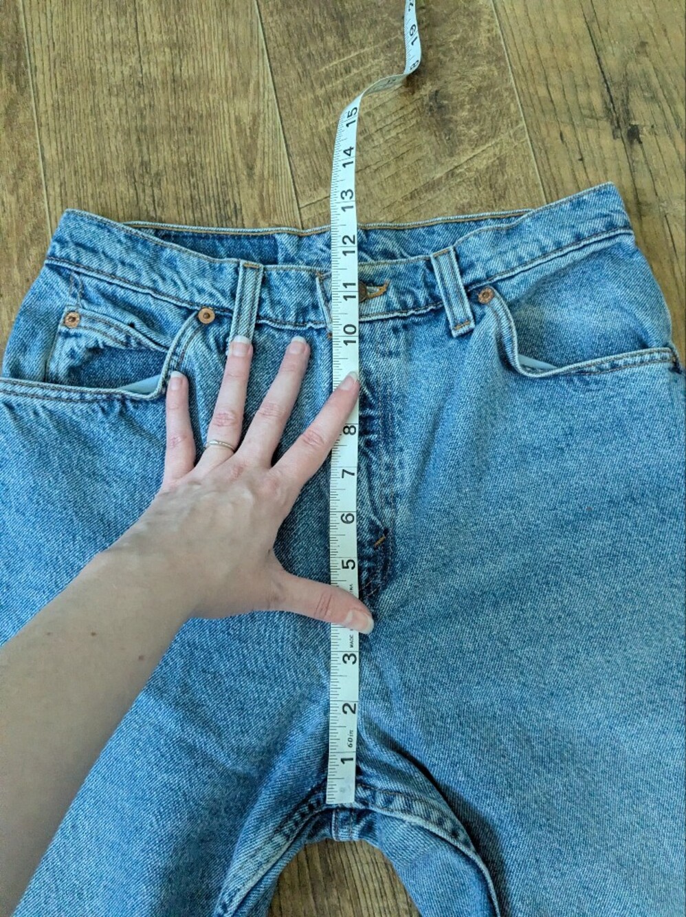 Vintage Levis 90s 951 Relaxed Tapered Fit Made In USA Cotton Denim Jeans Size 6 - Picture 9 of 12